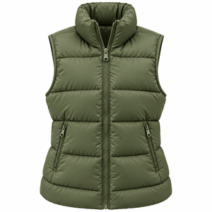 Chaleco Acolchado para Mujer al por Mayor, Sin Mangas, Cálido, de Invierno, para Exteriores, Color Sólido, Personalizado - Product Image 1