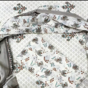 Nouvelle collection : Ensemble de costume en coton imprimé pour femme, non cousu, en pur coton, avec dupatta en mulmul, idéal pour le quotidien et les occasions décontractées. - Product Image 1