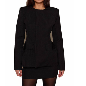 Traje de Negocios para Mujer, Blazer Entallado, Manga Larga, Corte Slim, Chaqueta Formal de Oficina, Logotipo Personalizado, Venta al Por Mayor, OEM, ODM, Tallas Grandes - Product Image 1