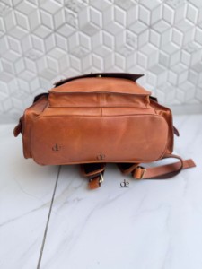 Mochila de cuero genuino de diseño único, elegante y multiusos, en oferta, para unisex, multifuncional, para todas las estaciones. - Product Image 3