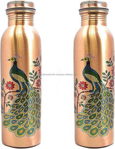 New Copper Hammered <b>Water</b> <b>Bottle</b> Classic Design Eco-Friendly Drinkware for Outdoor Use 350ml-1000ml Wholesale Available - Product Image 5
