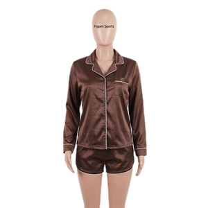 ชุดนอนผู้หญิงขายส่ง ชุดนอนผ้าโมดอล เอวยางยืด แขนสั้น เนื้อผ้านุ่ม ชุดนอนผ้าฝ้ายสั่งทำพิเศษ พร้อมโลโก้ด้านหน้า - Product Image 5