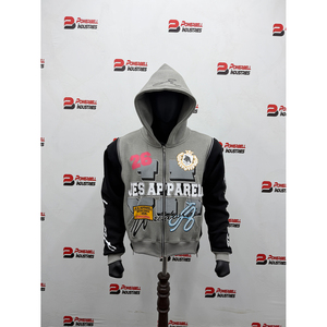 Nouveau Hoodie Tendance 2026 pour Homme, Épais, Coupe Oversize, Zippé, Streetwear Décontracté, Imprimé Graphique, Épaules Tombantes, Personnalisable - Product Image 1