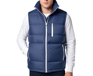 Gilet matelassé pour homme 100% polyester respirant de haute qualité, personnalisé, décontracté, écologique, séchage rapide, fermeture éclair, pour l'hiver - Product Image 2