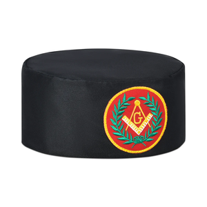 Casquette de Maître Maçon Loge Bleue Noire avec Emblème Rouge Brodé Personnalisé – Coiffe Cérémonielle – Chapeaux à Badges en Gros - Product Image 4