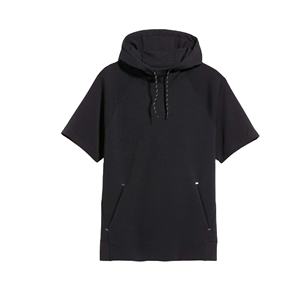 OEM logotipo personalizado de alta calidad mezclado bordado personalizado Oversize media manga hombres Sudadera con capucha para los hombres - Product Image 1