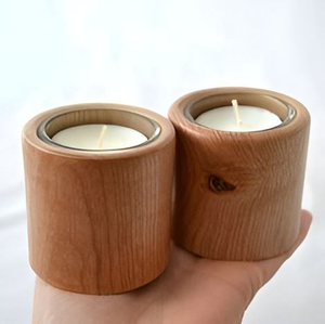 New Arrival <b>Candle</b> Holder Wax Pot Votive Wooden <b>Candle</b> Jar Customized Size Round <b>Shape</b> Deep Container Scented <b>Candles</b> - Product Image 2