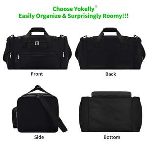 Multi Functional <b>Sports</b> Gym Duffel <b>Bag</b> High Capacity <b>Outdoor</b> Travel Holdall with Padded Strap Black - Product Image 5