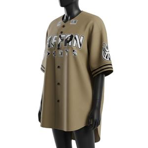 Camiseta de Béisbol para Mujer, Malla de Poliéster, 190 GSM, Tela Ligera y Transpirable, Logotipo Personalizado con Apliques, Camiseta de Béisbol Transpirable para Mujer - Product Image 4