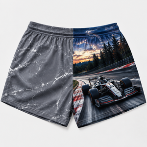 Men's Printed Canvas <b>Board</b> Shorts Front Sublimation <b>Transfer</b> Quick Dry Anti-Wrinkle Breathable Drawstring Casual 100% Polyester - Product Image 4