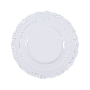 Platos de Plástico Desechables Blancos Resistentes de 9.8 Pulgadas, Paquete de 100 Unidades, 50 Platos de Plástico de 9.8 Pulgadas - Product Image 1