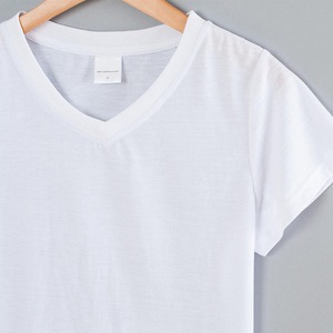 Camisetas de algodón casuales para mujer, diseño personalizado OEM, ropa a granel, moda oversize, blusas blancas lisas para estampado térmico - Product Image 2