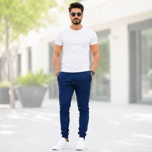 High Quality Professional <b>Men's</b> Lightweight Dark Wash Casual Outdoor <b>Trousers</b> Breathable Windproof Pleated Front - Product Image 3