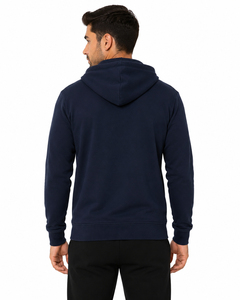 Fashionable mens hooded zipper top made with premium soft fabric for warmth comfort and flexible all day movement support - Product Image 4