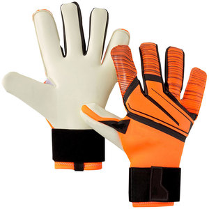 Guantes de Portero de Fútbol ROLEIN SPORTS, Color Naranja y Blanco, de Cuero, Cierre Ajustable con Gancho y Bucle, Antideslizantes, Transpirables, de Alta Calidad - Product Image 1