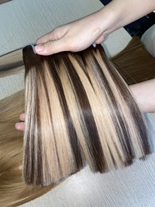 Perruques de cheveux humains vietnamiens soyeux et lisses non traités, super épaisses, solides, extensions de cheveux humains avec devant en dentelle - Product Image 6