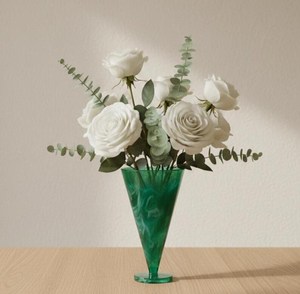 Handmade Resin <b>Vase</b>: Decorative Flower and Brush Handmade Epoxy Resin <b>Vase</b> – Modern Colorful Decorative Home Dreamy <b>Vases</b> - Product Image 1