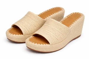 Sandalias Planas de Rafia Natural para Mujer, Hechas a Mano, Ligeras, con Aumento de Altura, Desechables - Product Image 1