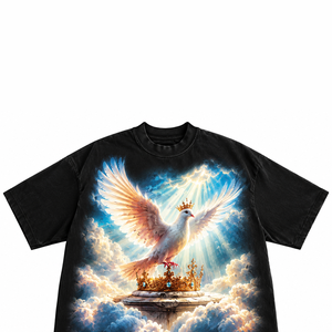 Camiseta negra con estampado gráfico extragrande personalizado, cuello redondo, 100% algodón, tela ecológica, estilo moderno, manga corta, unisex. - Product Image 3