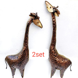 Artisanat Girafe Art Déco Décoration d'intérieur Pièce décorative de table Composants métalliques découpés et façonnés à la main - Product Image 1