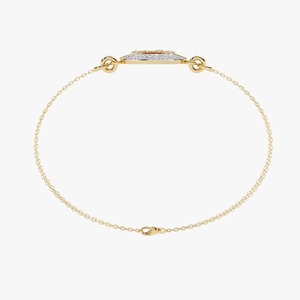 White Rhodium Plated Moissanite Diamond <b>Bracelet</b> & <b>Bangle</b> Round in 18K Yellow Gold Cut Jewelry - Product Image 4