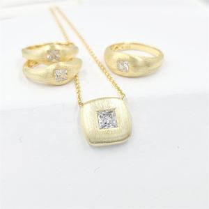 Pendientes de Aro de Plata de Ley de Hong Kong, Chapados en Rodio/Plata, con Circonita, Geométricos, Modernos, para Mujer, Joyería al por Mayor de Alta Calidad - Product Image 3