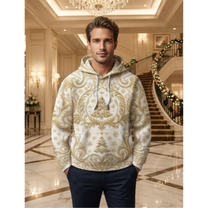 เสื้อฮู้ดผู้ชายลายคริสต์มาส ลดราคาพิเศษ สวมใส่สบาย ทันสมัย ผลิตจากโพลีเอสเตอร์ 100% พิมพ์ลายต้นคริสต์มาสด้วยเทคนิค Sublimation - Product Image 5