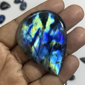 IGI Certified Multi Fire Natural Quartz <b>Labradorite</b> Pendant 20mm Rainbow Color Change AAA+ Quality Bulk Loose Gemstones for - Product Image 6