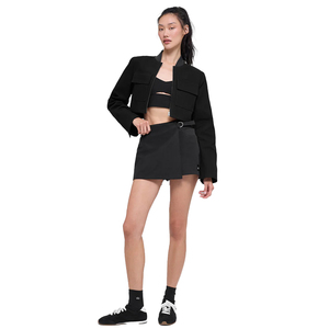 High demand Women's Cropped Utility Jacket Cotton Canvas Full Zip Jacket Streetwear Fashion Jacket Private <b>Label</b> OEM manufacture - Product Image 5