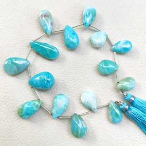 Cuentas de Larimar Natural de Corte Brillante Zubeda Gems, Hilo de 8 Pulgadas, Gema Azul que Cambia de Color, Orificio de 5MM para Fabricación de Joyas al por Mayor - Product Image 4