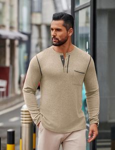 T-shirt décontracté à manches longues et col rond pour homme, en coton doux, imprimé sur mesure, séchage rapide, respirant, écologique, OEM ODM, vente en gros - Product Image 1