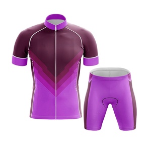 Vêtements de cyclisme personnalisés en gros avec impression par sublimation, tenue de cyclisme respirante, maillot à manches courtes et salopette, design le plus récent - Product Image 4