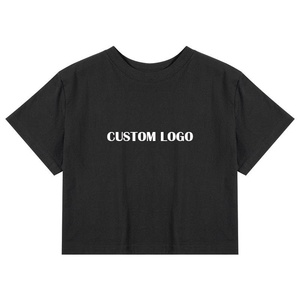 Camisetas Cortas de Algodón para Mujer, Impresión DTG Personalizada, 100% Algodón, 210 g/m², Estilo Sexy y Holgado, Top Corto para Mujer - Product Image 1