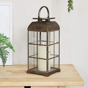 Lanterne en laiton avec fenêtres en verre intérieur et extérieur pour la décoration de la maison utilisée tout type d'occasion comme la décoration de fêtes - Product Image 3