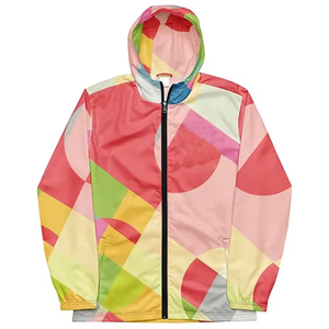 Chaquetas cortavientos personalizadas OEM con estampado completo por sublimación, 100% poliéster, ligeras, resistentes al viento, para exteriores, en venta. - Product Image 5