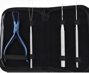 Nano Ring <b>Bead</b> Opener Pliers Stainless Steel Hair <b>Extension</b> Tools With Custom Color in Leather Case - Product Image 6