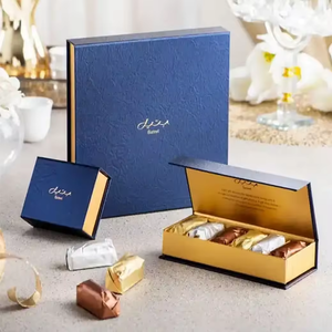 Luxury Custom Rigid Chocolate Tea Bag Partition Packaging <b>Box</b> 2-16 Slots Aluminum Foil Matt Lamination Catering Candies - Product Image 5