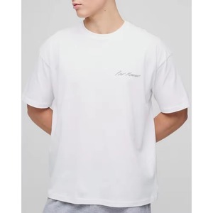 men oversized <b>tshirt</b> boxy loose fit drop shoulder cotton heavy weight streetwear tee - Product Image 1