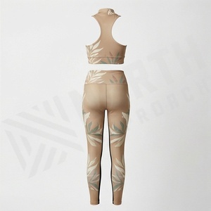 Conjunto de Yoga Personalizado al por Mayor para Mujer, Leggings con Estampado por Sublimación, Sujetador Deportivo, Ropa de Gimnasio, Ropa Deportiva, Tops de Fitness - Product Image 2