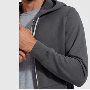 Flexible Stretch Blend Gym Workout Zip <b>Hoodie</b> Men <b>Bodybuilding</b> Training Breathable Functional Fleece Top - Product Image 6