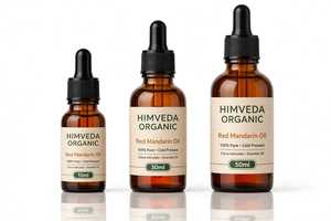 Aceite Esencial de Mandarina Roja Orgánico HIMVEDA 100% Puro Destilado al Vapor, Aroma Fresco y Mentolado, Hidratante, Aromaterapia, Para Todo Tipo de Piel - Product Image 3