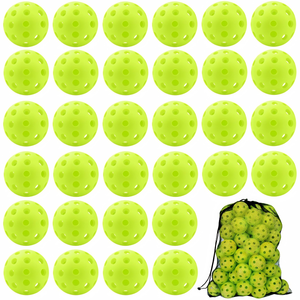 ลูกพิคเคิลบอล 40 รู สีเขียวล้วน สำหรับฝึกซ้อม ได้รับการรับรองจาก USAPA ไม่มีขอบ สำหรับผู้ใหญ่ ใช้ได้ทุกฤดู - Product Image 2