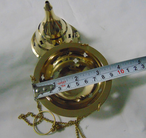 เครื่องหอมทองเหลืองชุบทองห่วงโซ่แขวนเครื่องหอมอโรมาแบบโบราณรุ่นใหม่มีกลิ่นหอม - Product Image 6