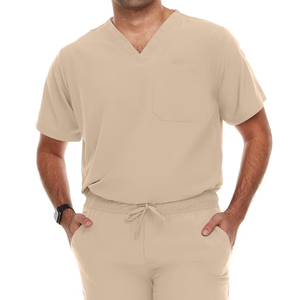 Ropa médica de hospital, conjunto de camisa de manga larga y pantalón para hombre, uniforme quirúrgico de diseño simple a bajo precio. - Product Image 5