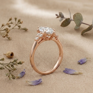 Marquise Cut Diamond Bridal <b>Ring</b> <b>Set</b> 14K <b>Gold</b> Rose <b>Gold</b> Plated Wedding Engagement <b>Ring</b> for Women Vintage Promise Jewelry - Product Image 2