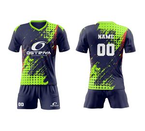 ชุดเล่นฟุตบอลผ้าโพลีเอสเตอร์ระบายอากาศได้ดีชุดเล่นฟุตบอลสไตล์ใหม่ล่าสุดพร้อมชุดเล่นฟุตบอลสีทึบผ้าโพลีเอสเตอร์100% แบบปรับแต่งได้ - Product Image 2