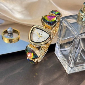 Fashion Asymmetrical Shape Colorful Rhinestone Women Watch for Ladies Unique Personalized Quartz Watch Montre Femme - Product Image 5