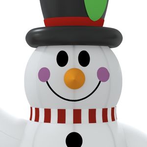 8 ft <b>Inflatable</b> Snowman with LED Lights <b>Outdoor</b> <b>Holiday</b> <b>Yard</b> <b>Decoration</b> - Product Image 6