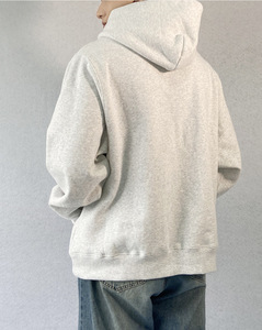 Sudadera con Capucha Extra Grande para Hombre, Color Gris Sólido, Felpa Francesa, Informal, con Bolsillo Delantero, 100% Algodón, Corte Regular, Transpirable, para Primavera - Product Image 6
