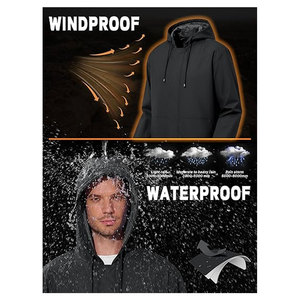 Mens Rain <b>Jacket</b> Waterproof Lightweight Packable Rain Shell Hooded Windbreaker Breathable Outdoor Raincoat for Golf Hiking - Product Image 3